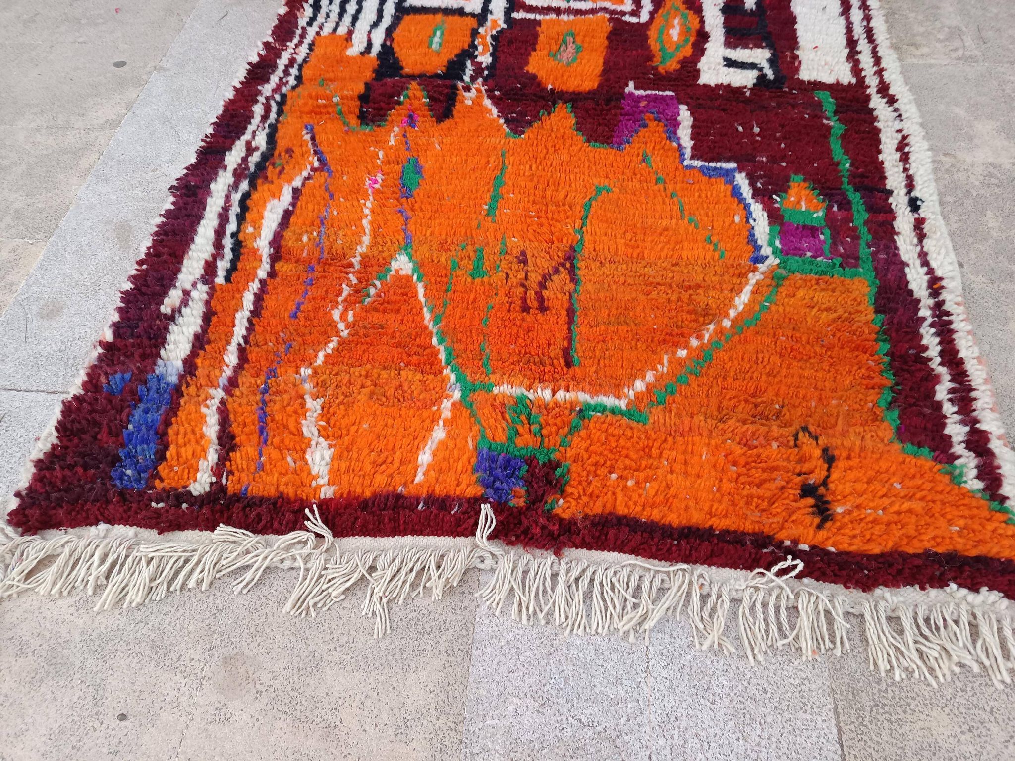 Tapis marocain fait main traditionnel 2.5x1.5 m