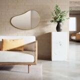 Pear mirror in golden brass 100% handmade