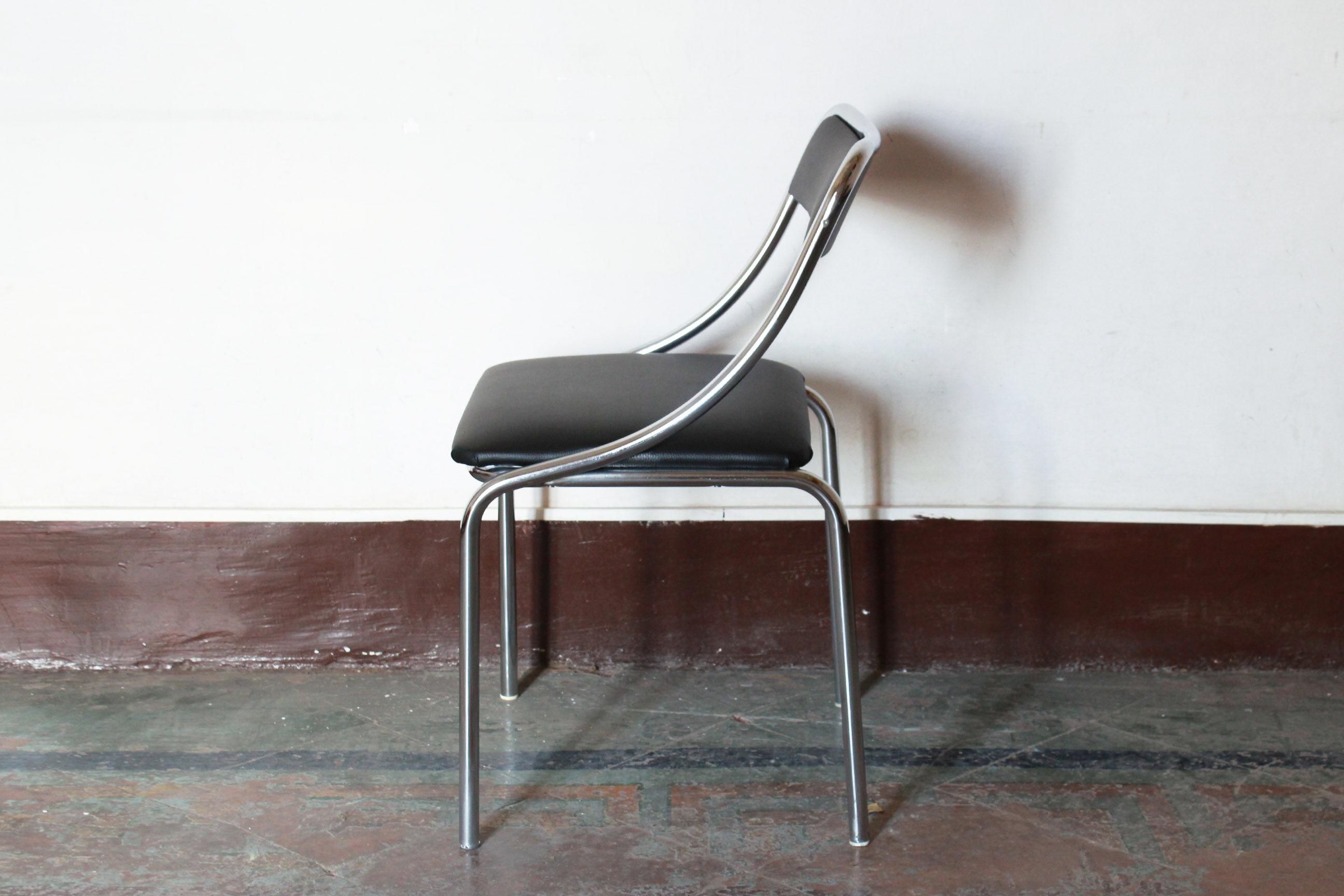 Chromed vintage dining chairs 1970