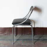 Chromed vintage dining chairs 1970