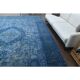 1970s Vintage Persian Handmade Wool Cotton Blue Area Rug 297x385