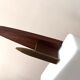 Lunel chandelier brass and rosewood