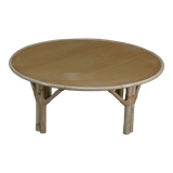 Round rattan coffee table 1960