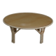 Table basse ronde en rotin 1960