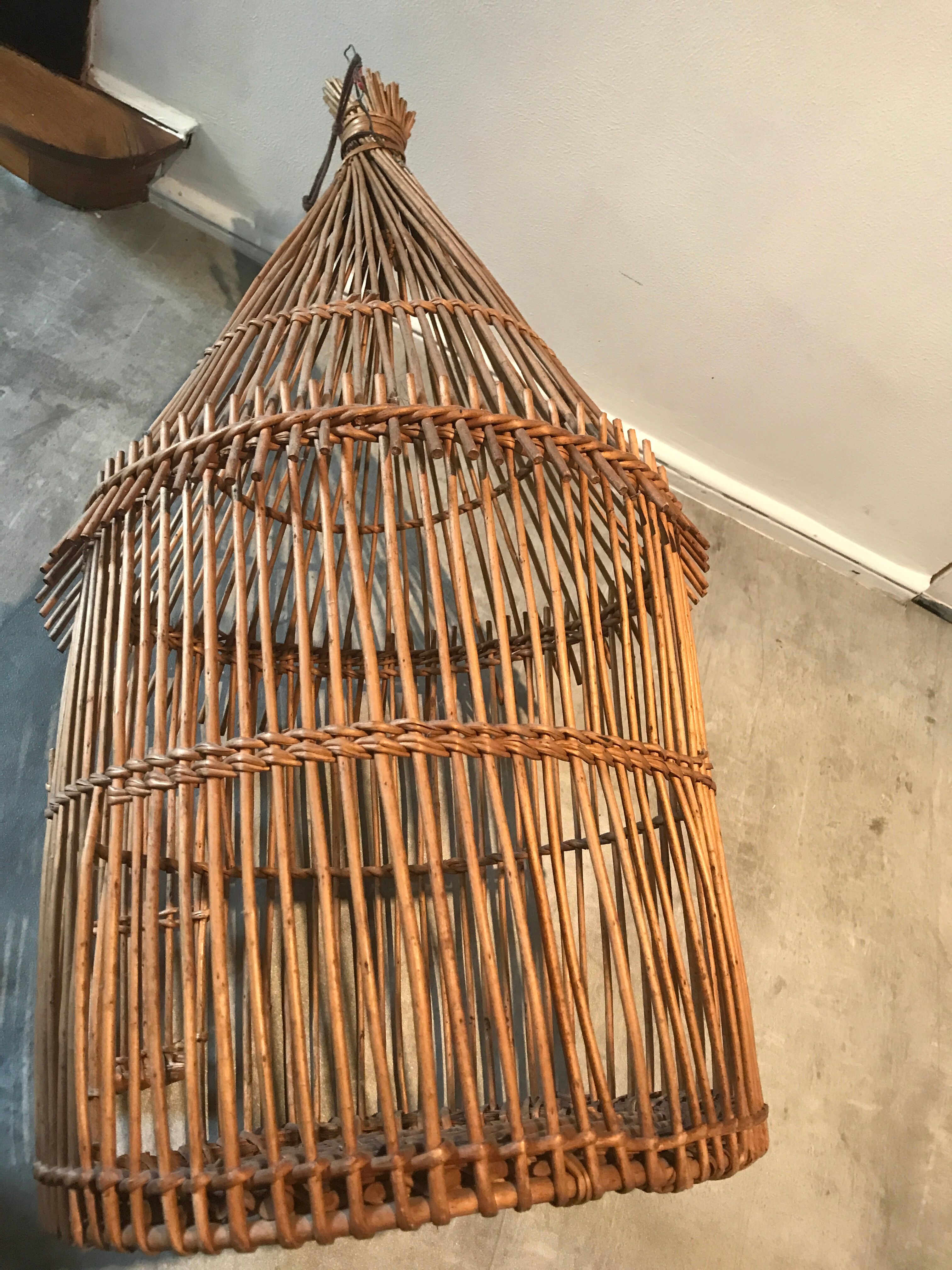 Rattan bird cage