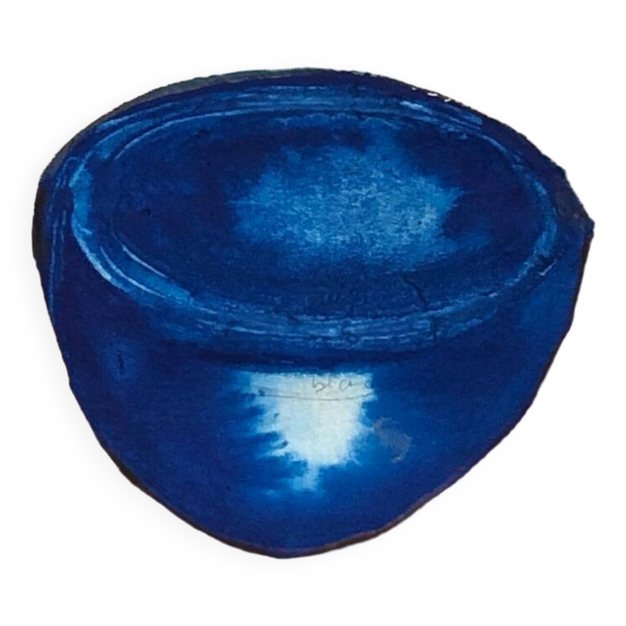 Gouache on paper Blue cup