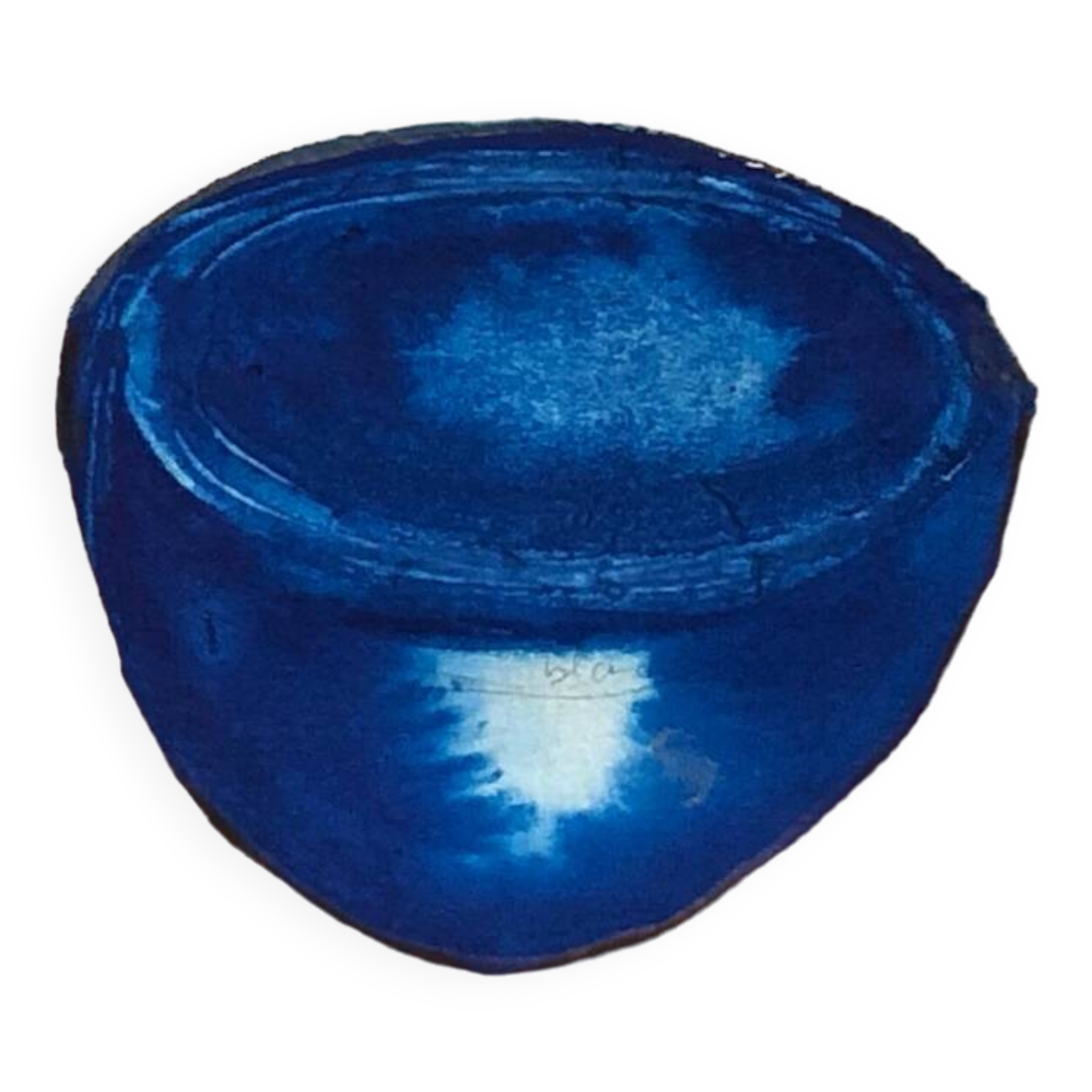 Gouache on paper Blue cup