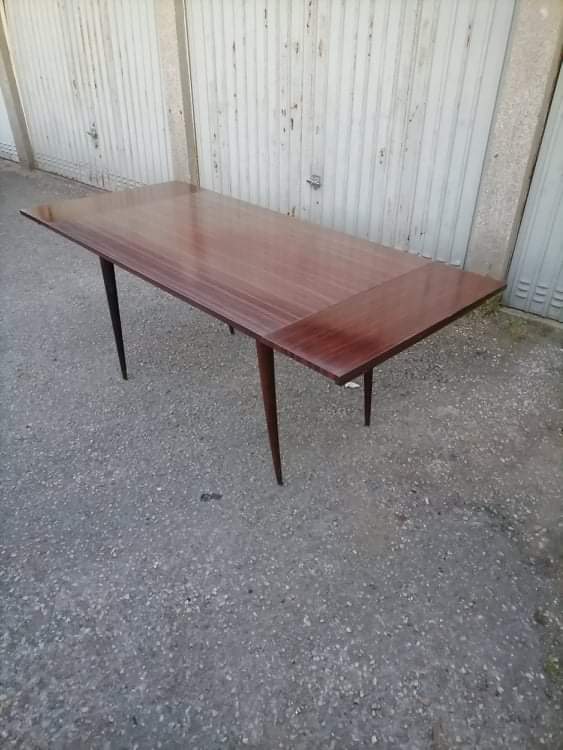 Table formica Mahogany macassar vintage 1960