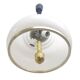 Adjustable White Opaline Glass and Golden Brass Adjustable Lamp, Italy, 197
