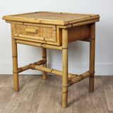 Rattan bedside table