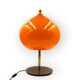 Mid-century modern orange glass Table lamp, Vistosi Italy, 1960s