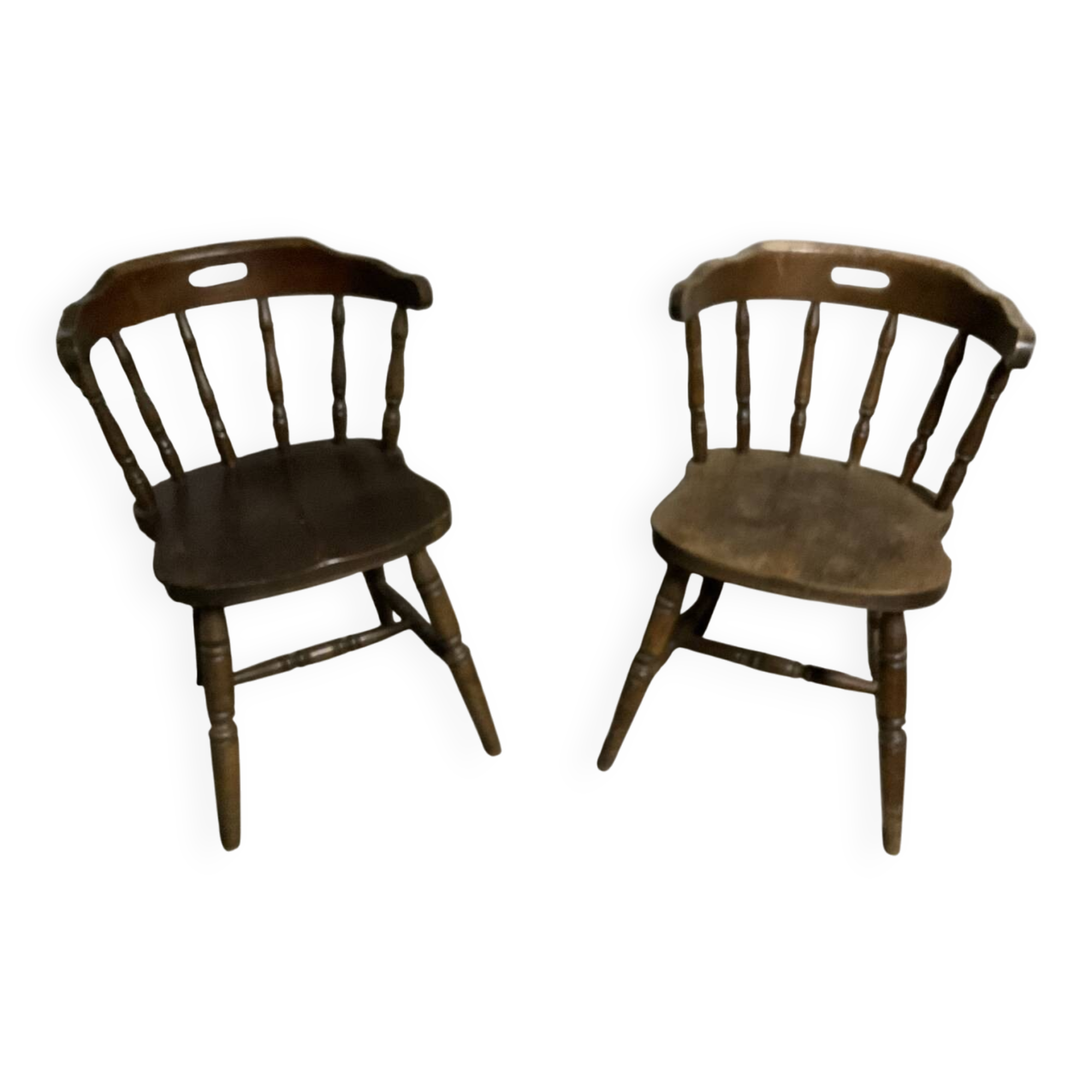 Pair of vintage wooden western chairs