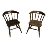 Pair of vintage wooden western chairs
