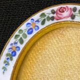 Enamel frame painted rose patterns for family portrait