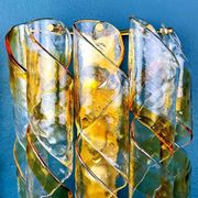 Pair of wall lights AV Mazzega Torciglione Murano