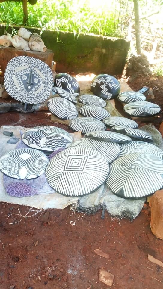 Traditional round shield bamileke