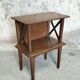Oak bedside table with crossbars