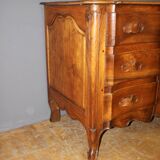 Eighteenth-century walnut crossbow commode.