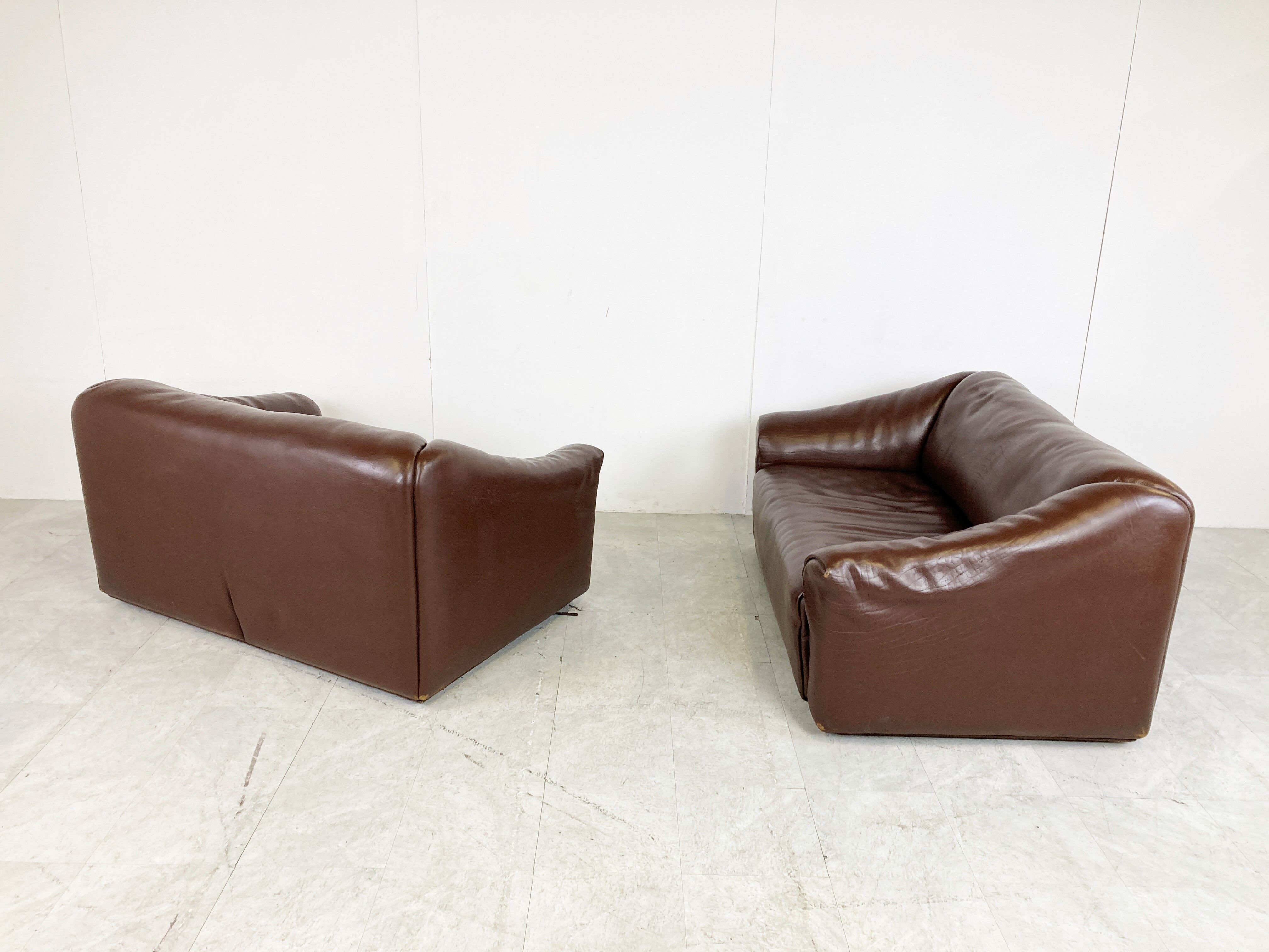 De Sede DS47 pair of sofas, 1960s