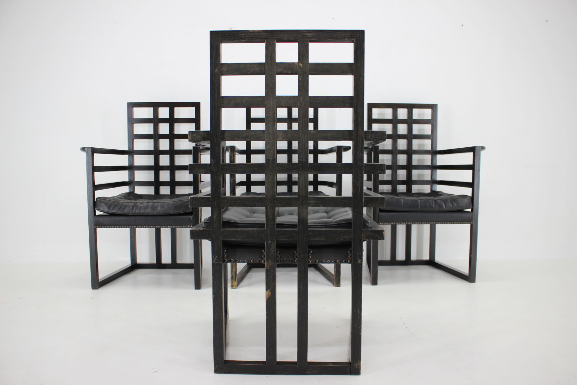 Set of Four Josef Hoffmann Armloffel Chairs Made By Wittmann,Austria