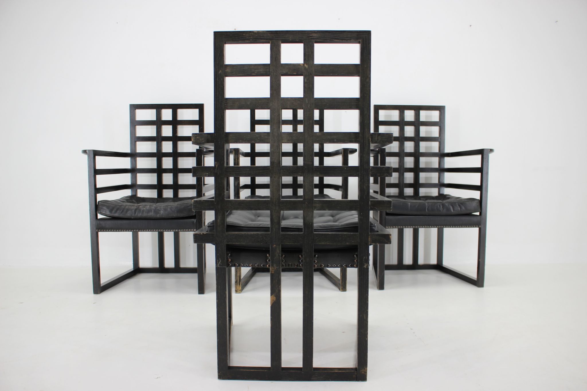 Set of Four Josef Hoffmann Armloffel Chairs Made By Wittmann,Austria