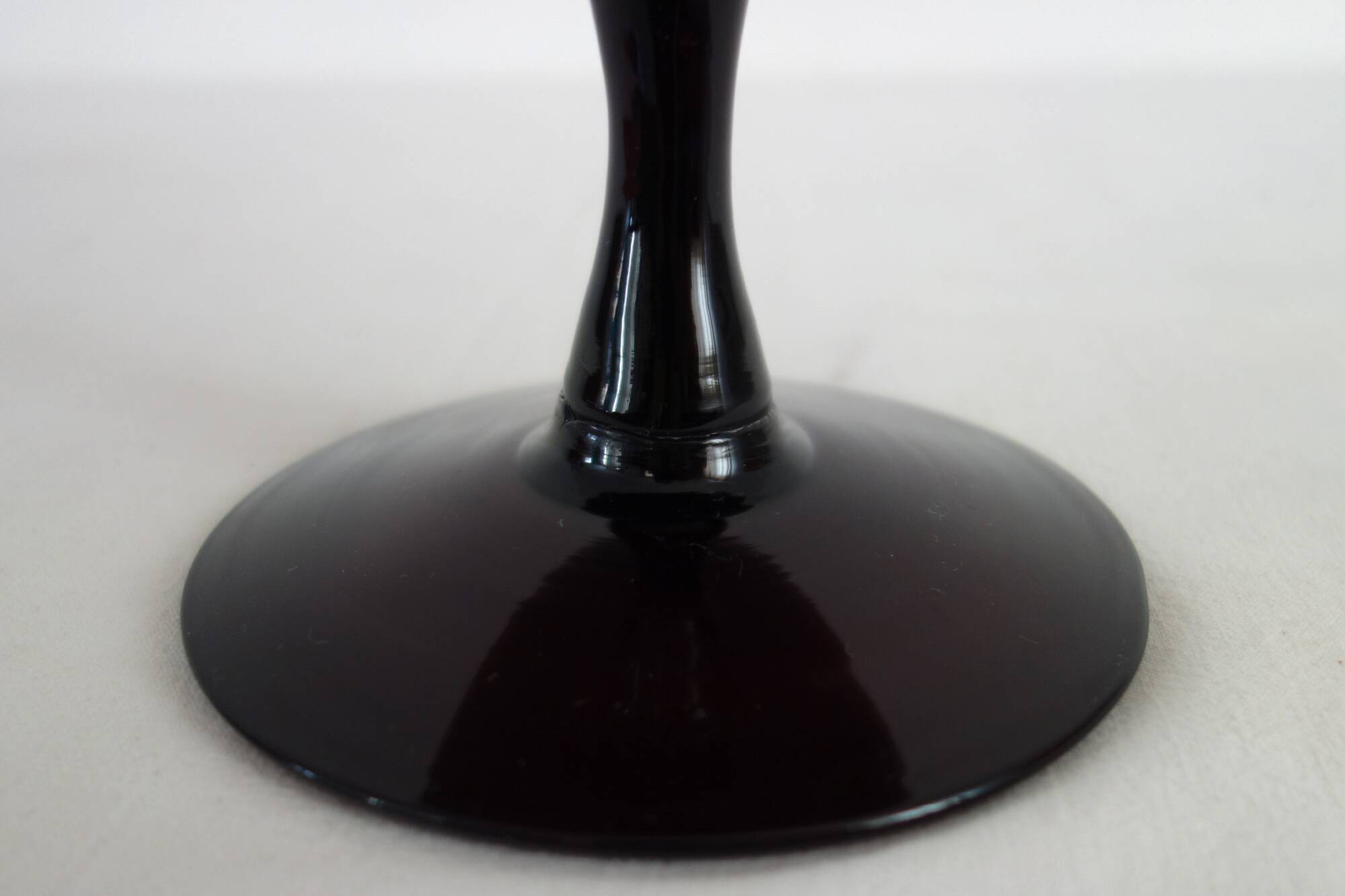Vase verre italien empoli violet vintage