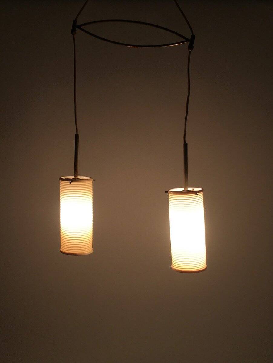 Double Pendant Lamp from Rotaflex, 1950s
