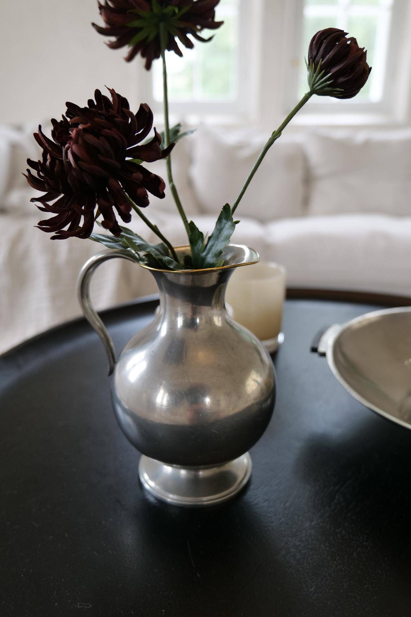 Vase / Sculptural Decanter Art Deco in Tin Sweden GAB 1930s