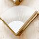 A pair of 80s hollywood regency glass & brass wall lamps
