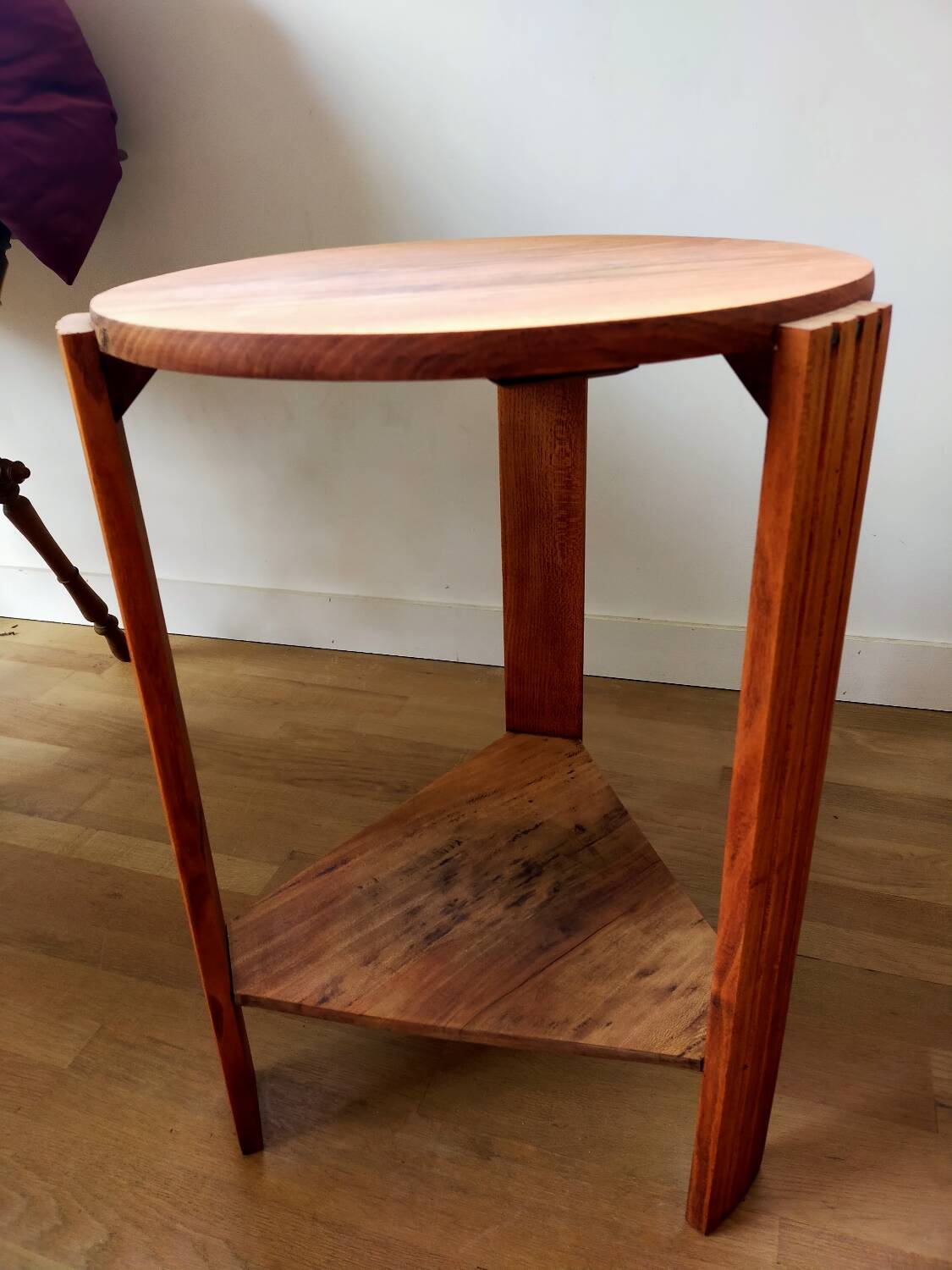 Art Deco exotic wood side table