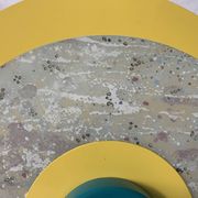Colorful metal and glass wall light  Arlus 1980
