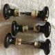 Set of black bakelite door handles