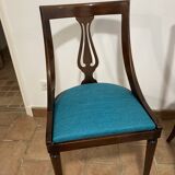 Paire de chaises lyre gondole