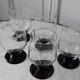 Lot de 5 verres à vin ou eau art déco années 30