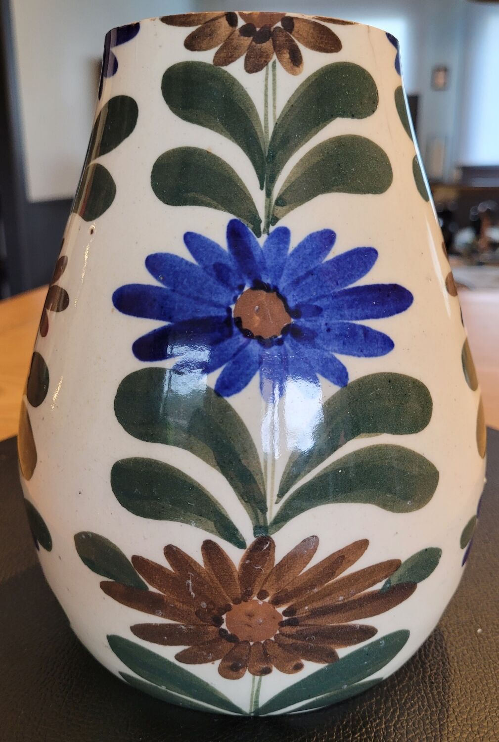 Vintage hand-painted ceramic vase
