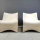 Pair of Silène lounge chairs by M. Borgnat for Clairitex, 1960s