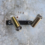 Wall sconce with two chrome lights from the 70s