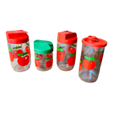 Henkel vintage apple glass jar set