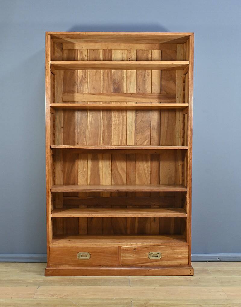 Solid Mahogany Bookcase, India - 20th Century