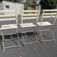 Series of 3 old folding outdoor chairs vintage garden