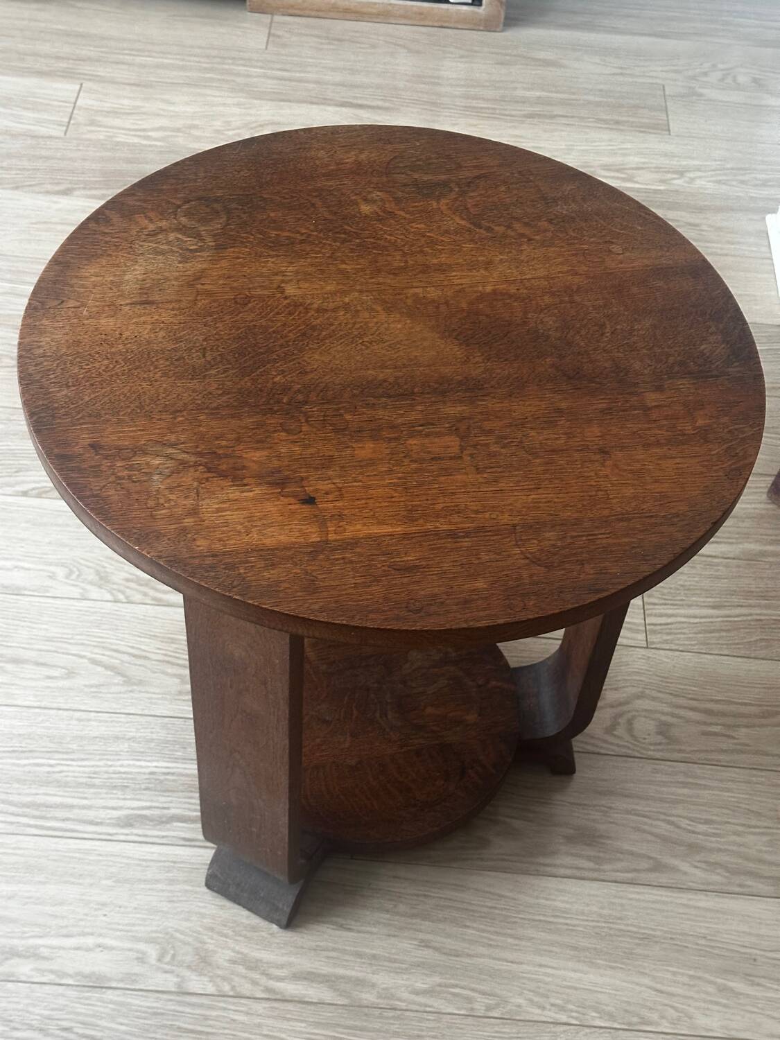 Art Deco oak pedestal table