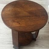 Art Deco oak pedestal table