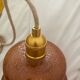 Vintage amber blown glass pendant light