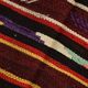 5x9 Wine Red Vintage Kilim Area Rug, 143x275Cm