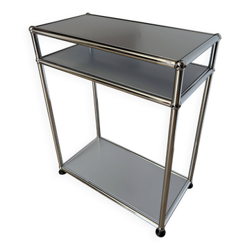 USM Haller side table in matte silver