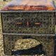 2 tabourets/ poufs orientaux bois/ metal/ cuir