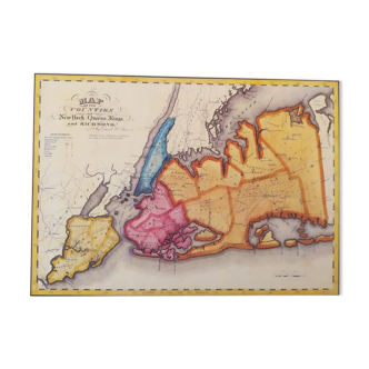 Carte historique de New York en 1829