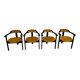 4 chairs model Expo 68 designed by Robert Haussmann, 1960s vintage.