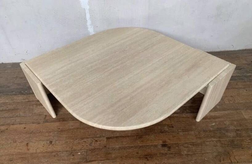 Roche bobois eye shaped coffee table year 1970