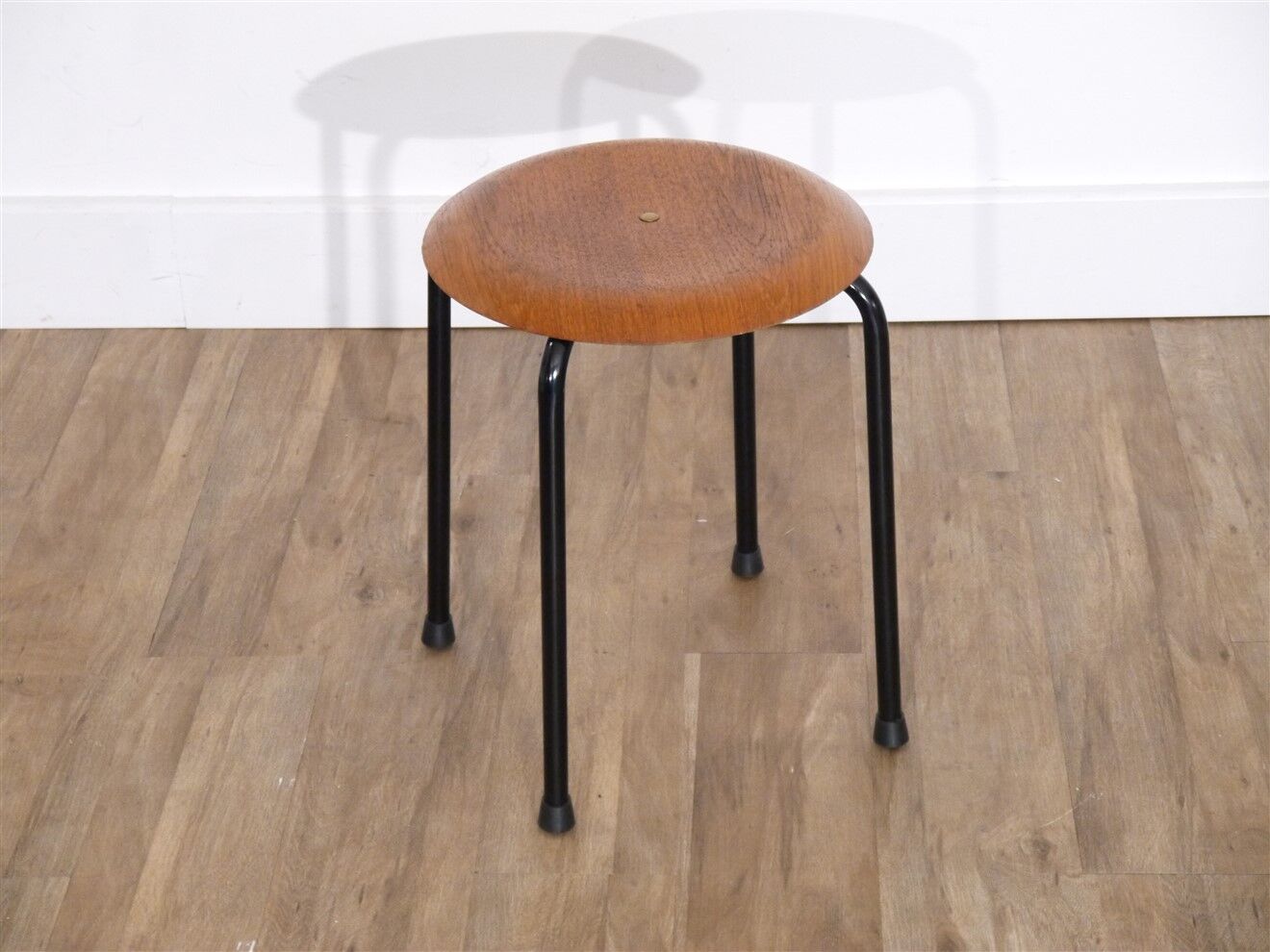 Vintage stool in teak and metal 1960